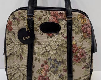 Vintage floral print Lark overnight bag,carry on bag