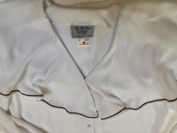 Vintage unworn white blouse/size 10 Style Rite Bl… - image 4