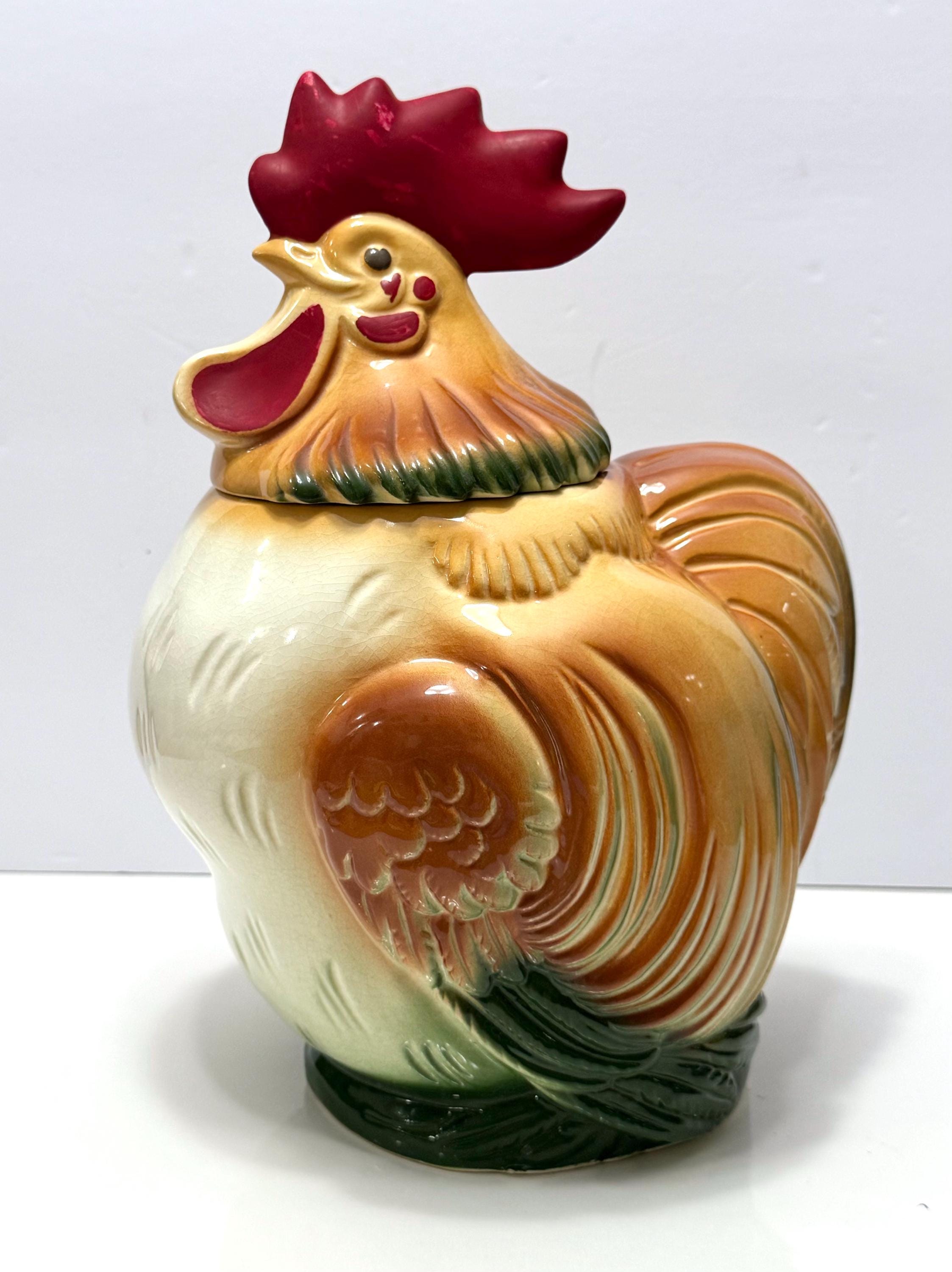 Vintage Sierra Vista California Rooster Cookie Jar,farmhouse Style