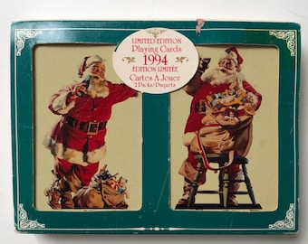 Coca-Cola “Nostalgia” Playing cards,Santa,Limited edition,collectible tin
