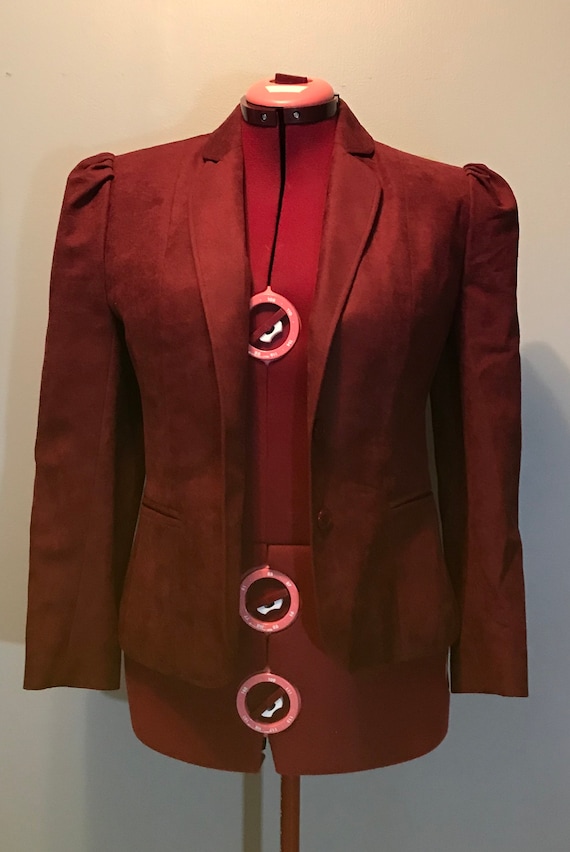 Vintage Sterling Stall burgundy blazer
