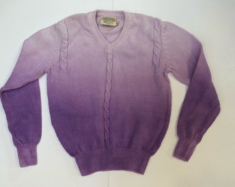 Vintage purple cable knit sweater