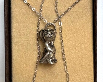 Vintage Sterling Pendlfin pendant and chain