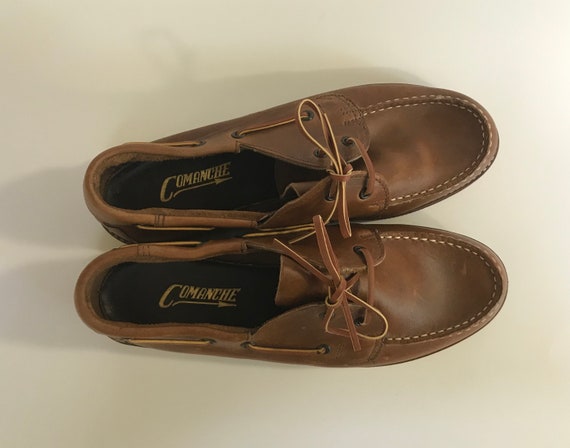 Vintage leather Comanche loafer style shoes/size … - image 3