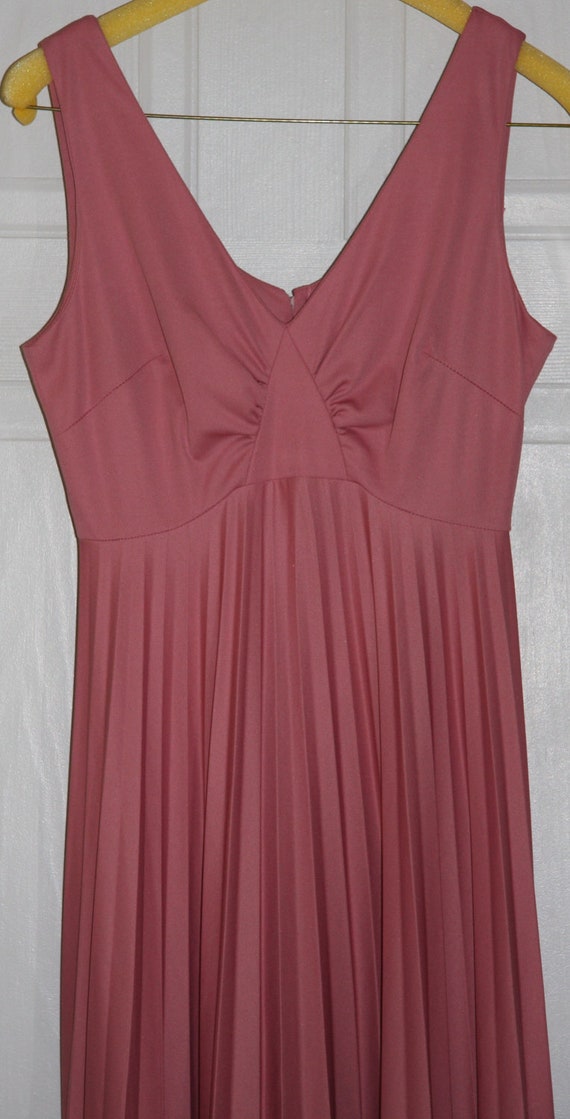 rose colored dress