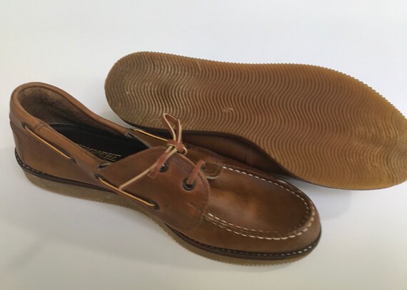 Vintage leather Comanche loafer style shoes/size … - image 7