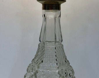 Tall vintage glass decanter