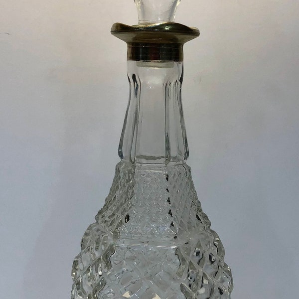 Tall vintage glass decanter