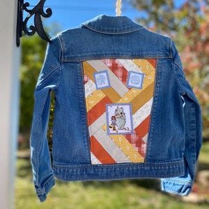 5T Girl’s Boutique-style Patchwork Denim Jacket Upcycled