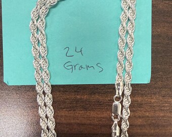 brand new .925 silver rope chain