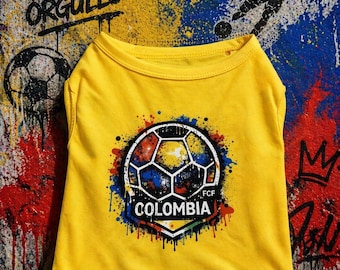 Colombia Soccer-Inspired Dog Shirts – Show Off Your Pup’s Team Spirit!