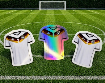 Germany World Cup Soccer Team Jersey Stickers | Futbol Fan Vinyl Decal | Germany Team Spirit Sticker | Soccer Lover Gift