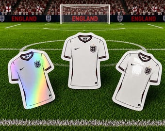 England World Cup Soccer Team Jersey Sticker | Waterproof Futbol Decal  | Soccer Vinyl Sticker | England Team Spirit Sticker | Soccer Lover