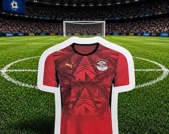 Egypt World Cup Soccer Team Jersey Stickers | Futbol Fan Vinyl Decal | Egypt Team Spirit Sticker | Soccer Lover Gift