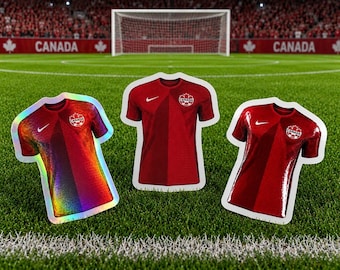 Canada World Cup Soccer Team Jersey Sticker | Waterproof Futbol Decal | Soccer Vinyl Sticker | Canadian Team Spirit Sticker | Soccer Love