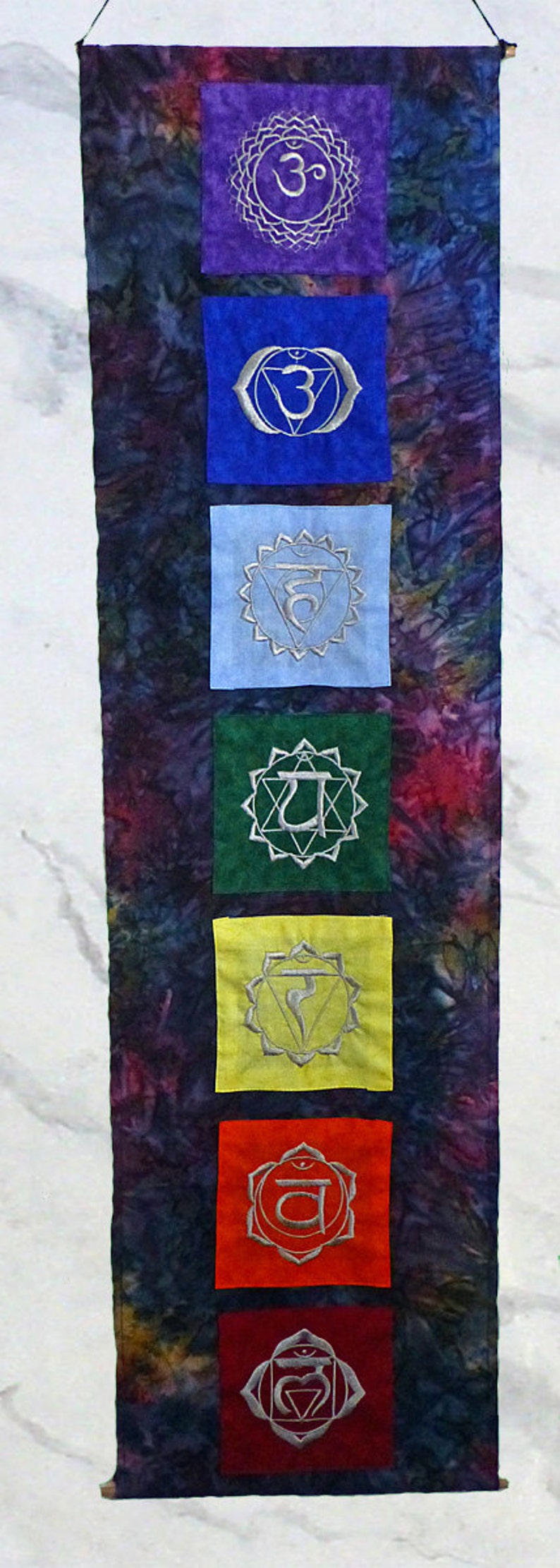 Embroidered chakra hanging  etsy Embroidered chakra hanging  etsy