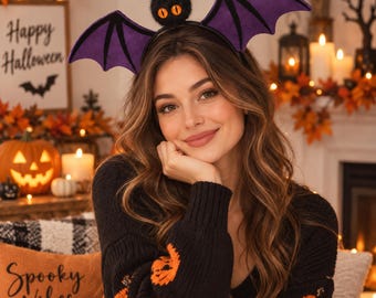 Halloween Bat Wing Headband, Spooky Animal Ear Hair Accessory, Gothic Costume Headpiece, Party Cosplay Dress Up Gift