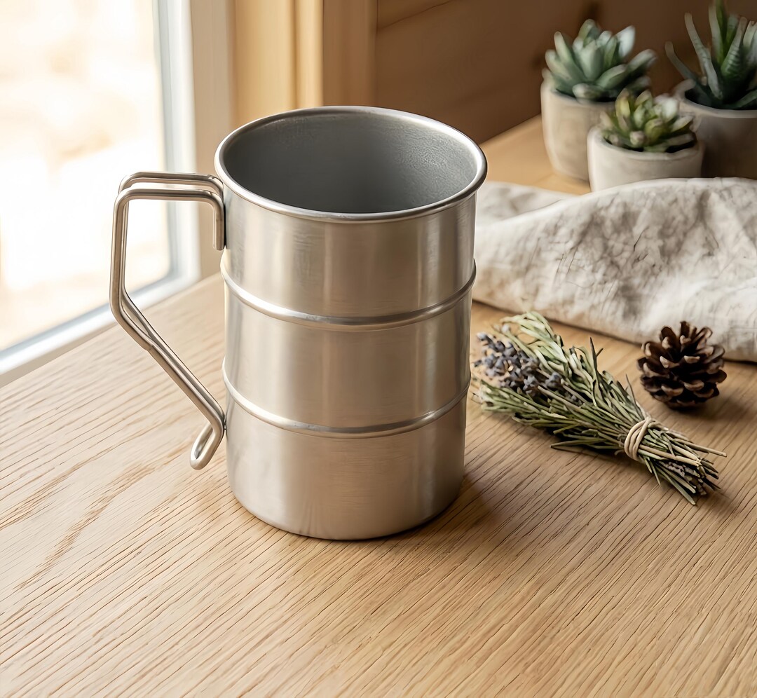 Stainless Steel Camping Mug With Outdoor Beer Cup for Backpacking ...