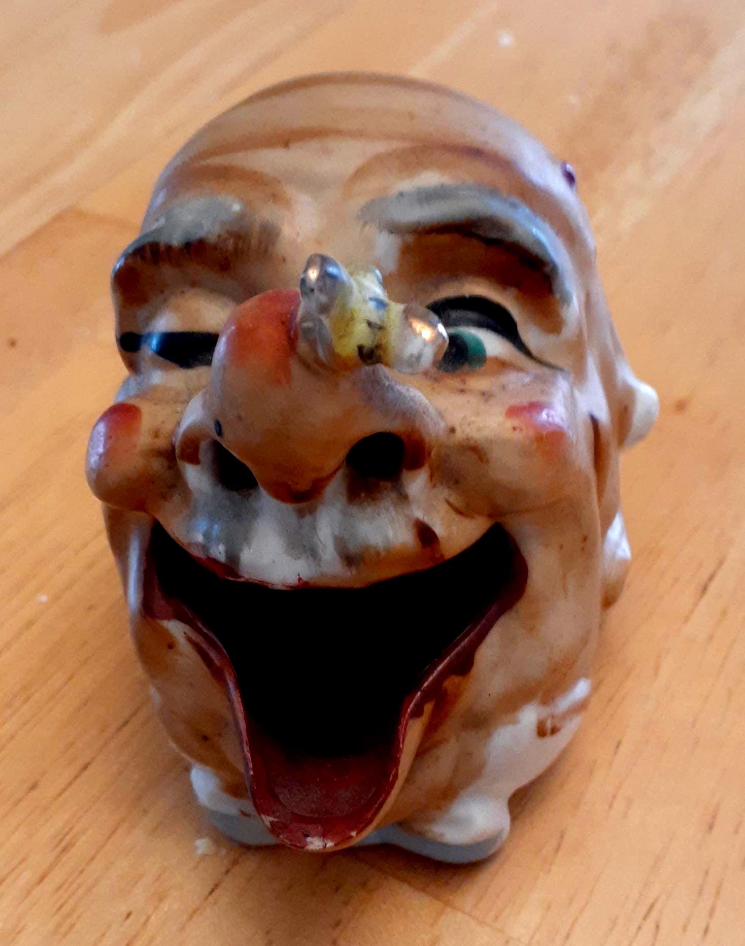 アンティーク フェイス灰皿 陶器 Old Man Face Ashtray - Etsy