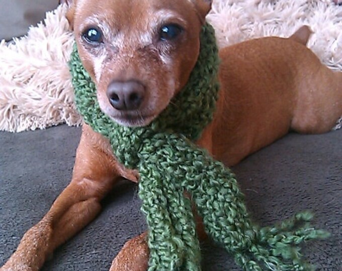 Knit Dog Scarf Etsy