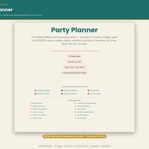 Party Planner Printable | Birthday & Event Planning Kit PDF Instant Download