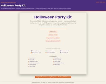 Halloween Party Planner Printable | Kids & Family Fillable Kit