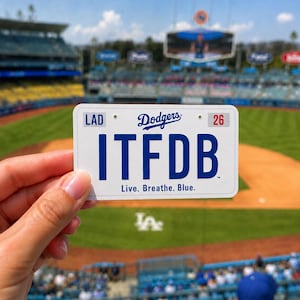 LA Dodgers Decal- ITFDB- It’s Time for Dodger Baseball Novelty Plate | Fan Sticker | Baseball Inspired Decal | UV Protected 5”