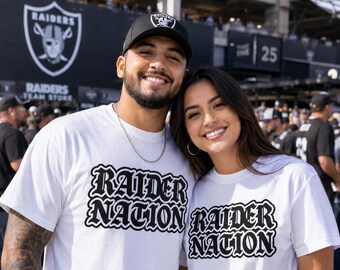 Raider Nation Old English Shirt | Fan Tee | Game Day Shirt | Unisex Raiders Inspired Graphic Tee Los Angeles Oakland Vegas