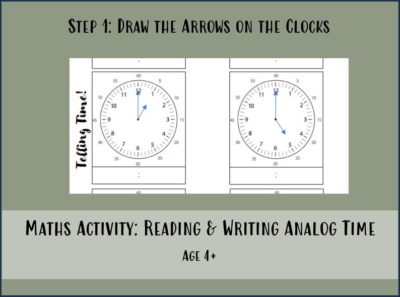 Telling Time Activity | Learn to Tell Time | Ages 4+ | Home School ...