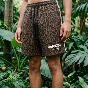 Boricua Puerto Rico Unisex Leopard Drawstring Shorts with Flag Pocket