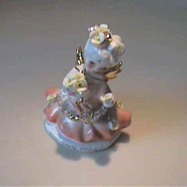 Vintage 1960's Lefton Japan ceramic "Wednesday's Child" angel