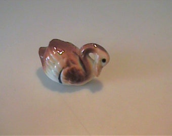 Vintage 1960's miniature bone china swan bird