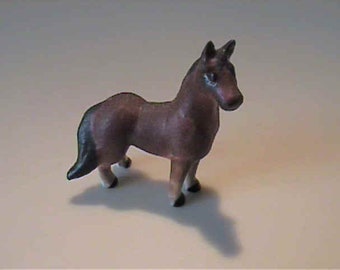 Vintage 1960's miniature bone china brown horse
