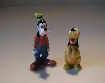 Vintage miniature bone china Disney Goofy and Pluto