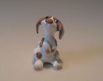 Vintage miniature Hagen Renaker Curbstone begging puppy dog