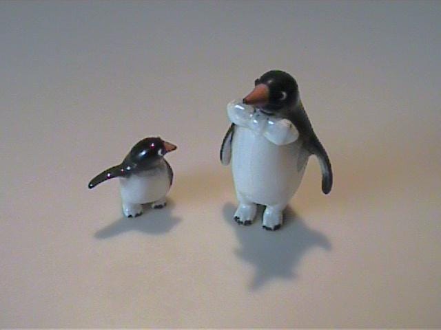 Vintage 1950's Miniature Hagen Renaker Papa Penguin With Bow Tie