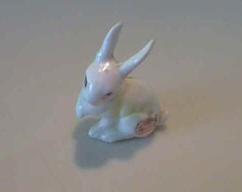 Vintage 1960's miniature bone china white bunny rabbit