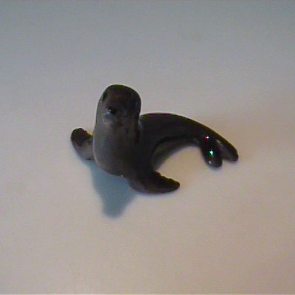 Vintage 1960's Hagen Renaker miniature brown mama seal