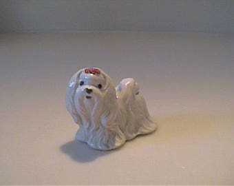 Vintage Hagen Renaker miniature Maltese dog