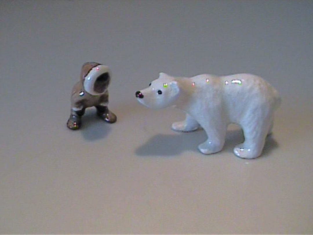 スキーベアー Hagen Renaker Vintage 1960'S Miniature Hagen Renaker Papa White Polar Bear
