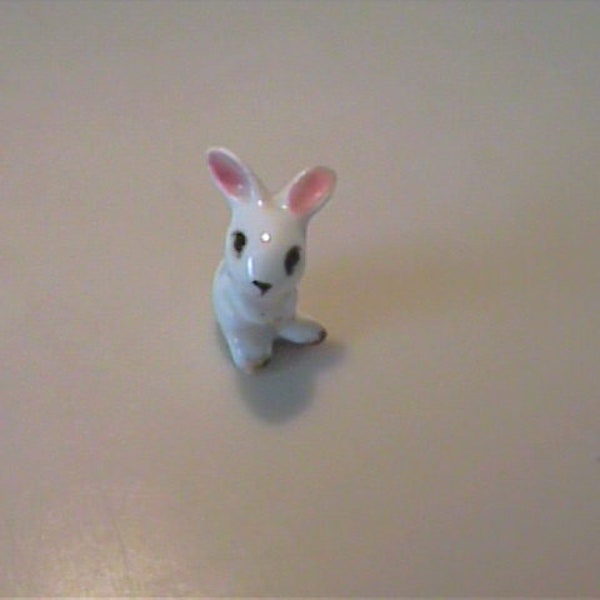 Vintage 1960's miniature bone china white bunny rabbit
