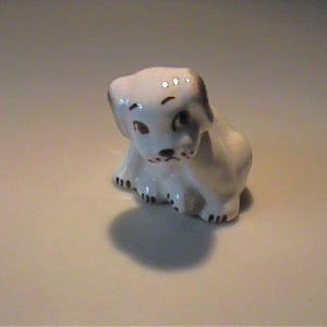 Vintage 1940's pottery Walker Pottery brown & white puppy dog
