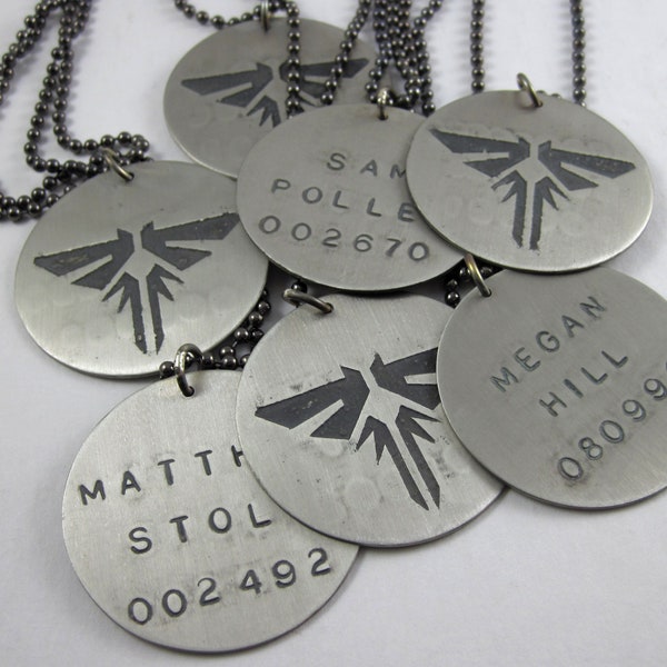 The Last of Us - Fabriqué à la main et vendu depuis 2014 - Pendentif, collier ou porte-clés luciole avec nom personnalisé