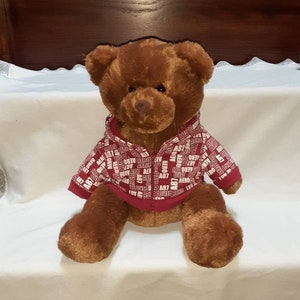 Aeropostale 13 Seated Teddy Bear in Red Removable Hoodie Etsy