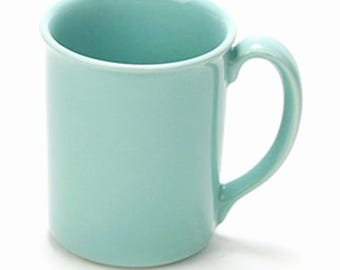 Four Corning Mugs, Ceramic, Mint Condition Coordinates with Many Patterns PREGO AQUA