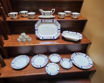 Adams Lancaster English Ironstone China - Hand Painted,  Serving Pieces,  Dinner Plates, Bowls, Cups/Saucers Napkin Rings, Sold Individually