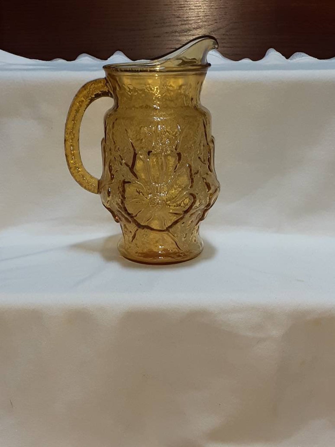 アンカーホッキング アンバー レインフラワー ピッチャー - Etsy 日本
