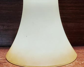 Cone Shaped, Satin Glass Shade w Ombre Finish from Beige to Honey 5.25" Tall, 6" Diameter, 3" Top Dia w/ 1.625" Opening Sold Individually