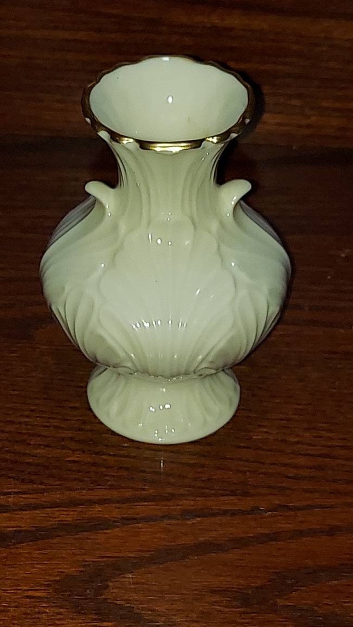 Small Lenox Vase With Acanthus Leaves and 24kt. Gold Trim Etsy