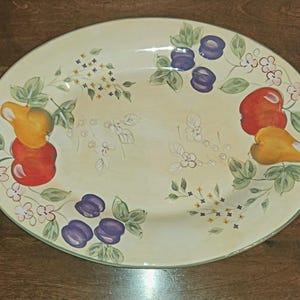 Piatto da portata da 18" "Fruit Grove" modello di Gibson Home Designs NOS